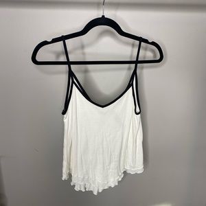 White and Black Tank Top